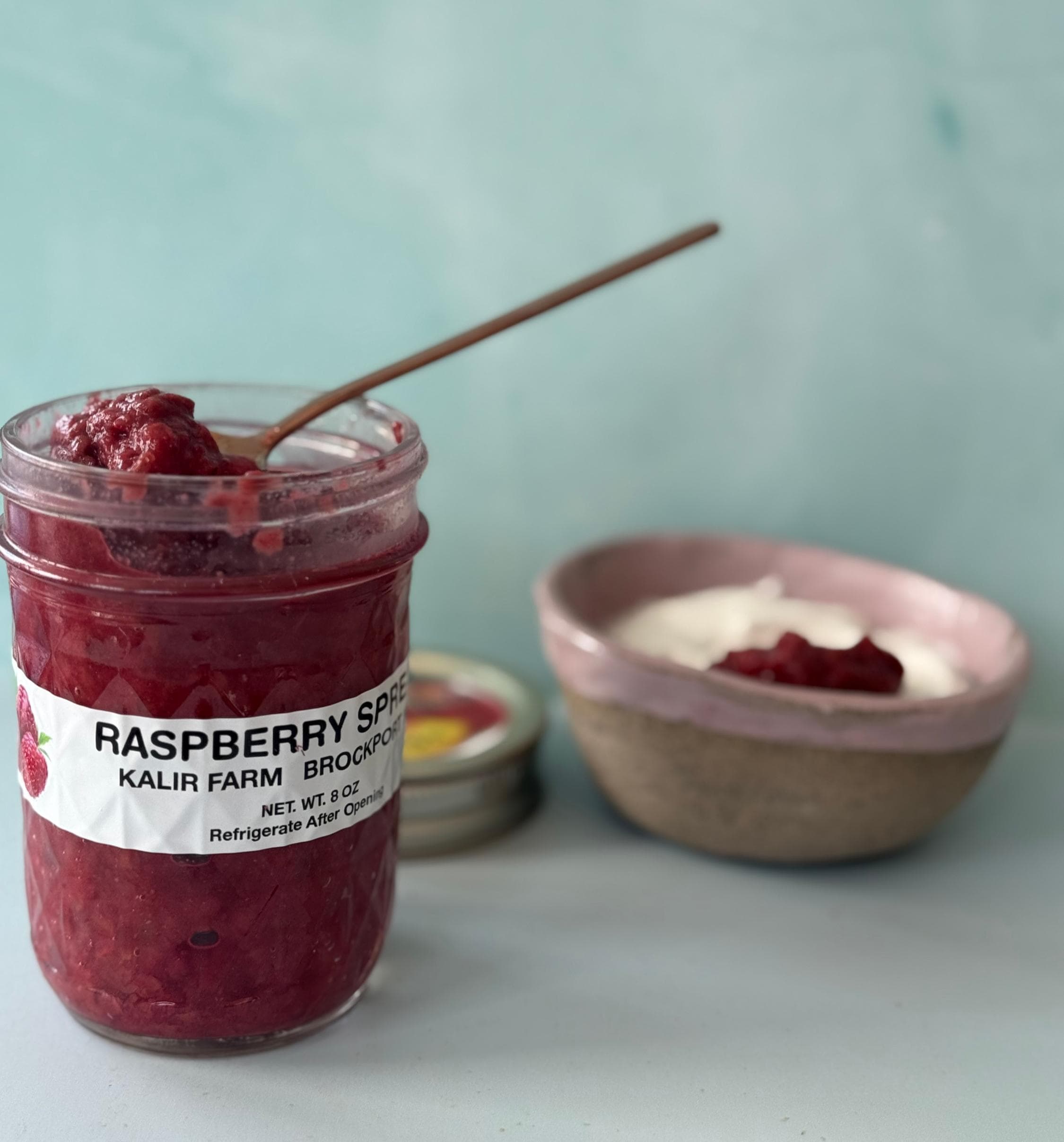 Jar of Kalir Farm Raspberry Fruit Spread